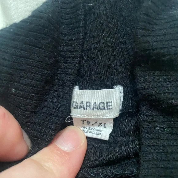 Garage Black Ribbed Knit Top - Picture 3 of 3